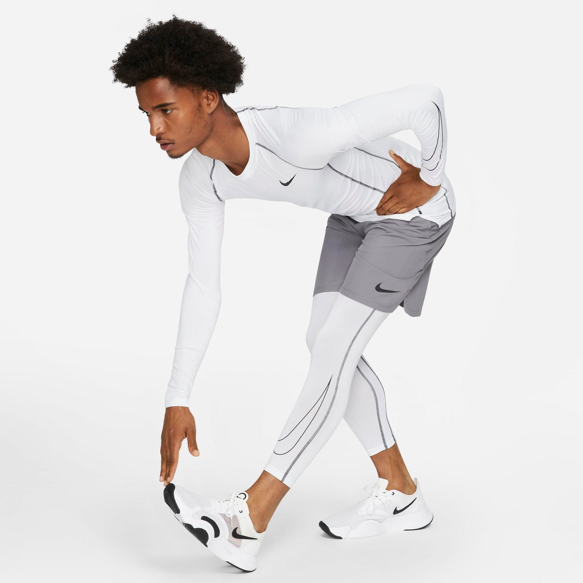 White nike clearance basketball tights